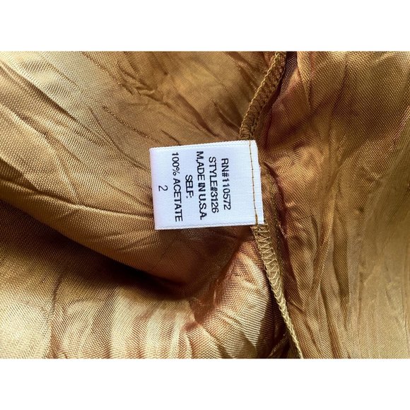 NWT 12th Street by Cynthia Vincent Gold Sparkle Skirt  Size 2 - Picture 8 of 11